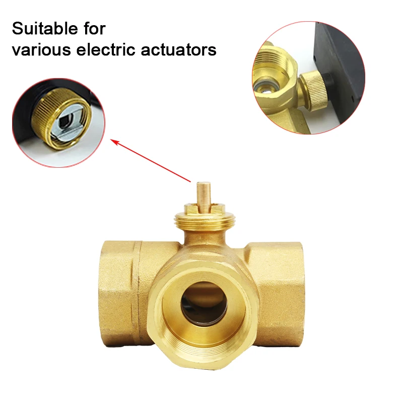 Brass ball valve is used for three wire two control electric actuators, three-way/two-way DN15 DN20 DN25 DN32 DN40