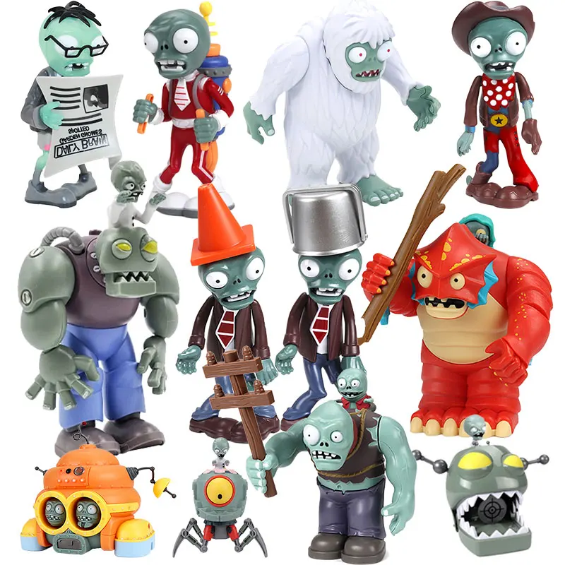 Games Plants vs. Zombies Action Figures Toys Gargantuar Pirate Conehead Bucket Football Zombie Yeti for Children Christmas Gifts