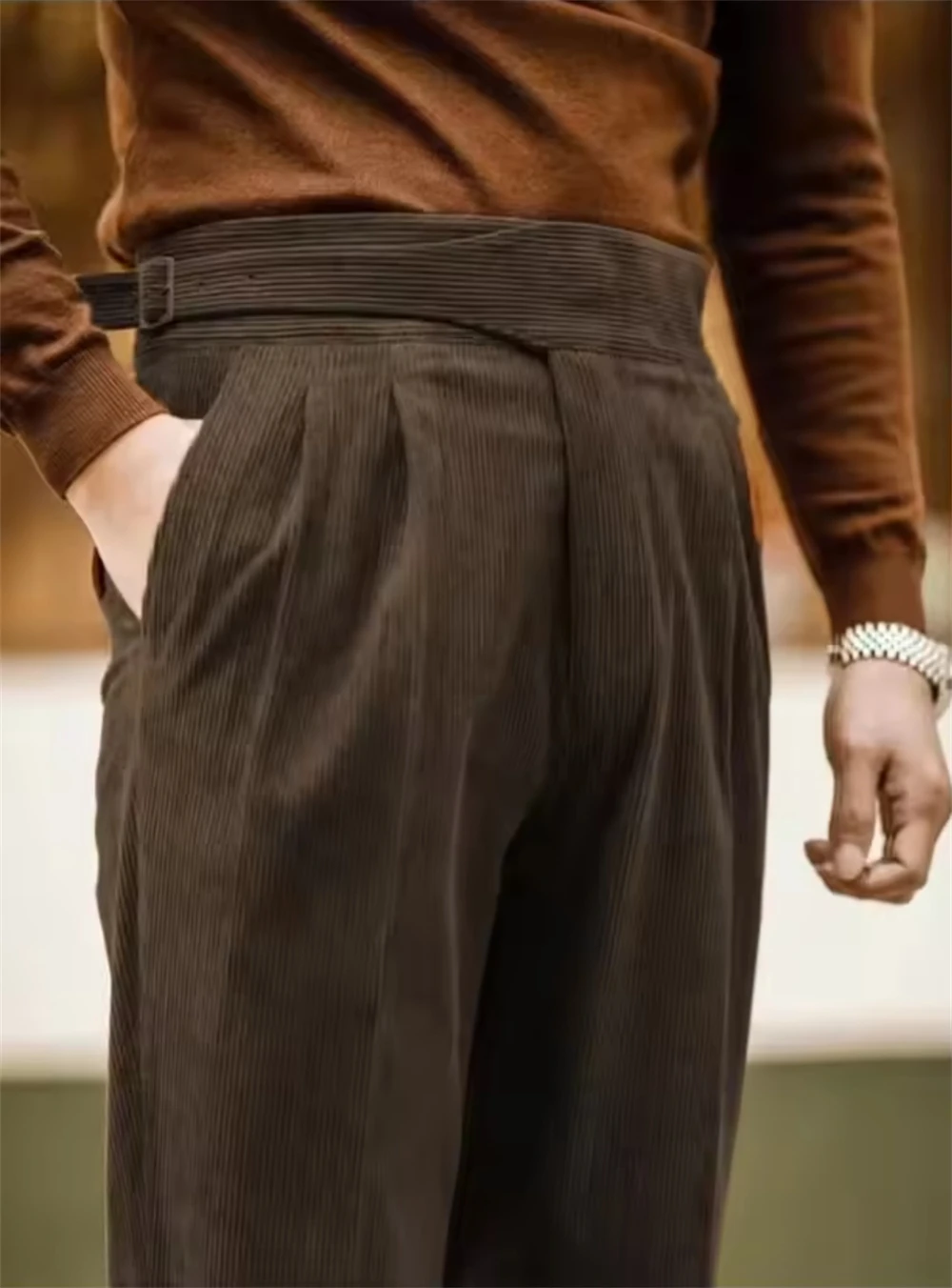 

Мужские брюки из вельвета, хлопковые, однотонные, зауженного кроя, зимние, для костюма, высокие, осенние, офисные брюки