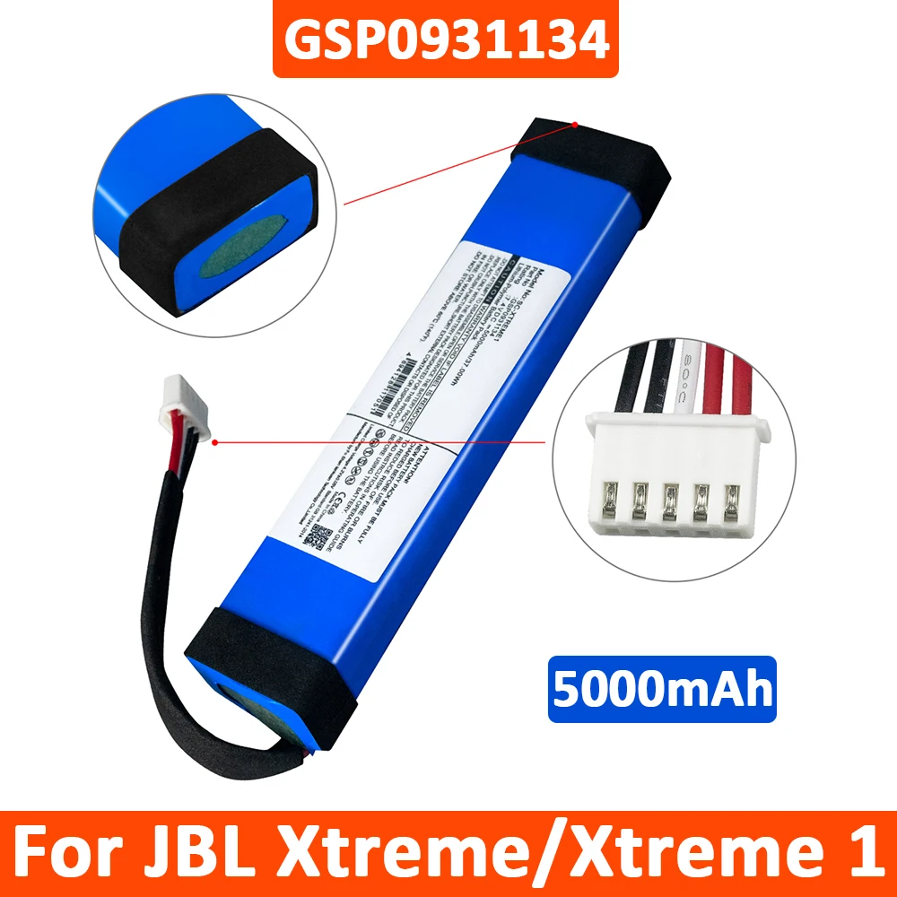 Bateria PALO 5000mAh para JBL Xtreme1 Extreme Xtreme 1 GSP0931134 Bateria para Alto-falante JBL Xtreme1 sem fio Bluetooth