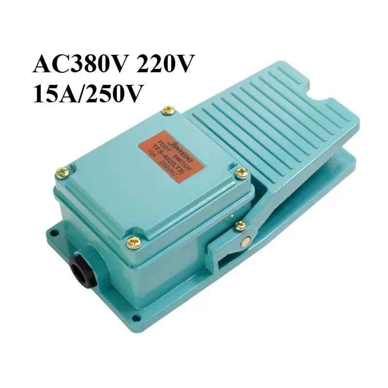 

Momentary Treadle Nonslip Aluminum Foot Pedal Switch Suitable for The Textile Industry Self Resetting Touch Switch 220V 380V 15A