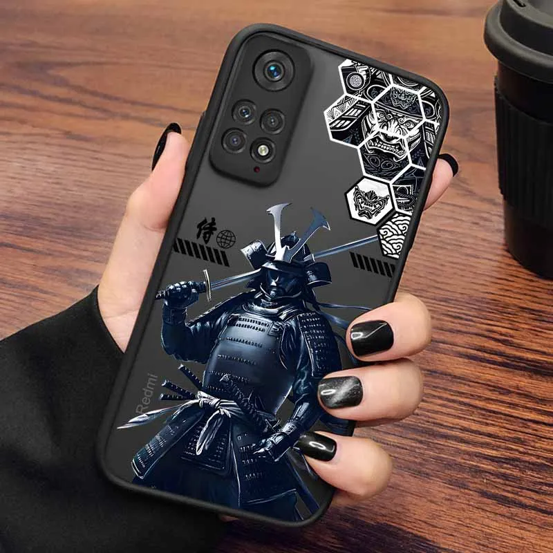 اليابانية أوني S-amurai ل Xiaomi Redmi ملاحظة 14 13 12S 12 توربو 11T 11E 11S 10S 10 برو زائد ماكس متجمد جراب هاتف #3