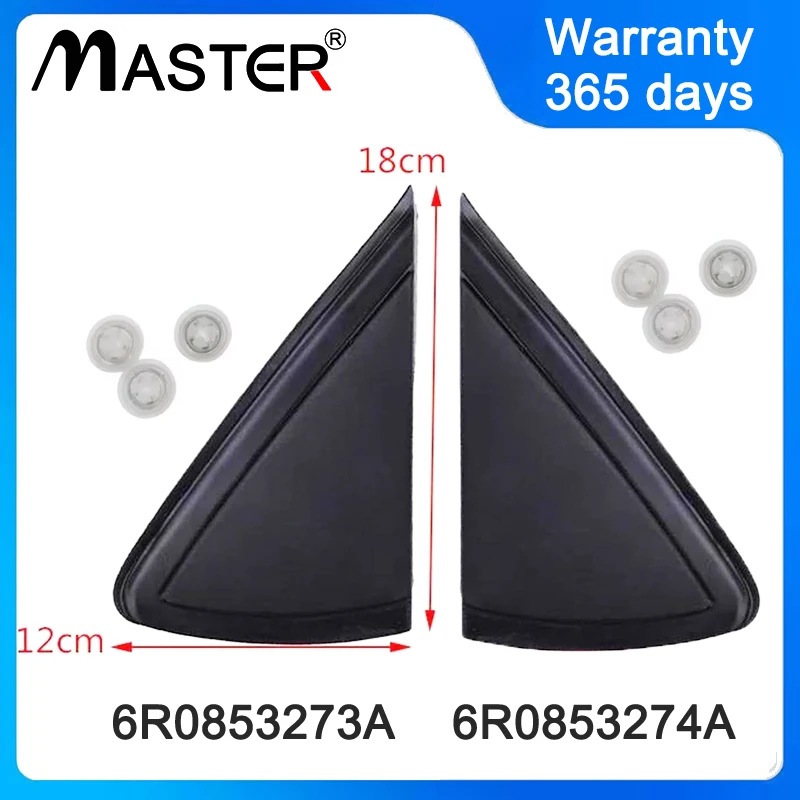 Triangle Cover Rear View Mirror Trim with clips Left Right 6R0853274A 6R0853273A For VW Polo Vento 6R0 853 273 A 273A 274A