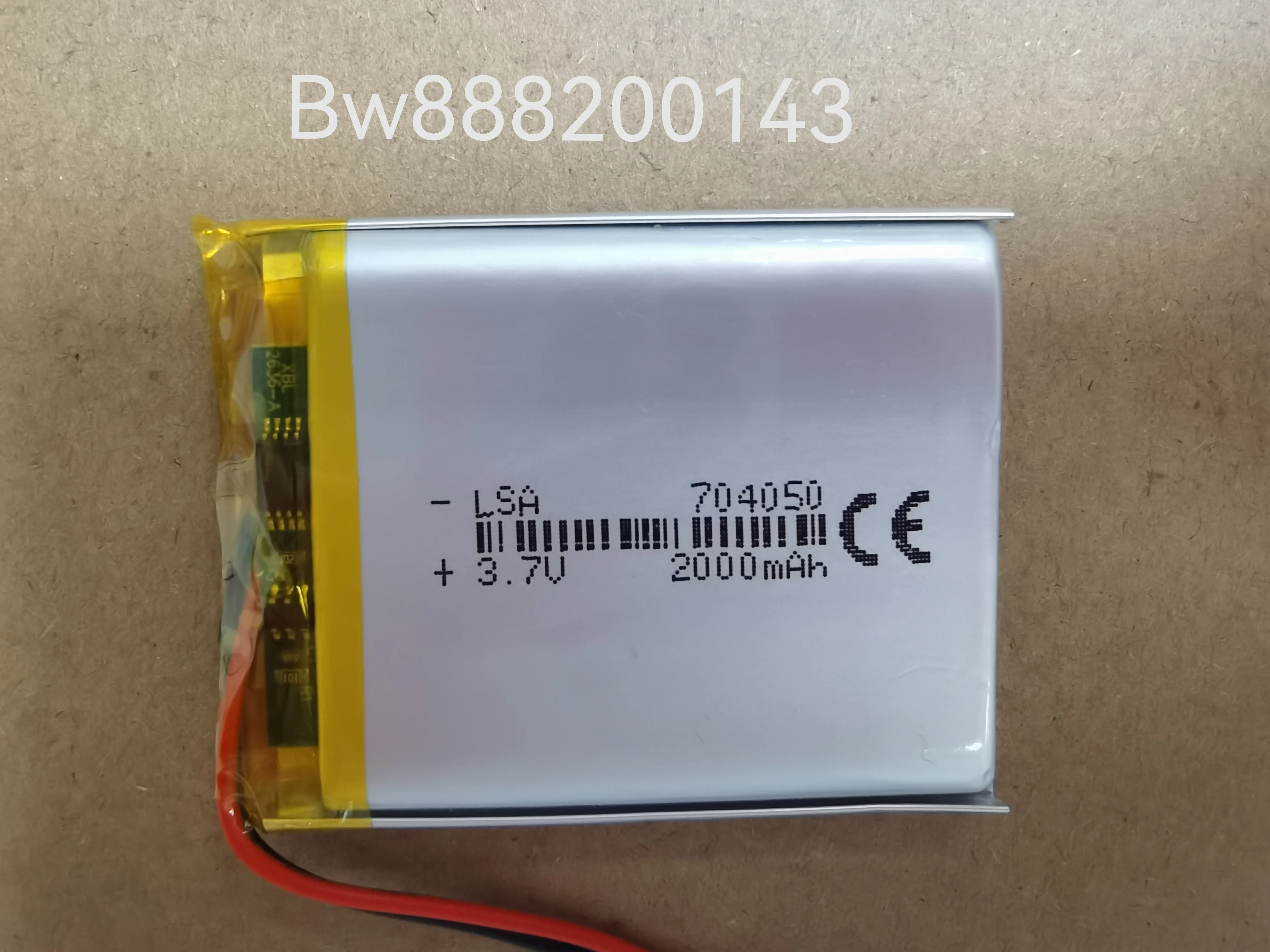 2000mah Rechargeable 3.7V 704050 Lithium Polymer Ion Battery For MOBILE POWER MP4 DVD TABLET SMART WATCH MP3 BW888200143