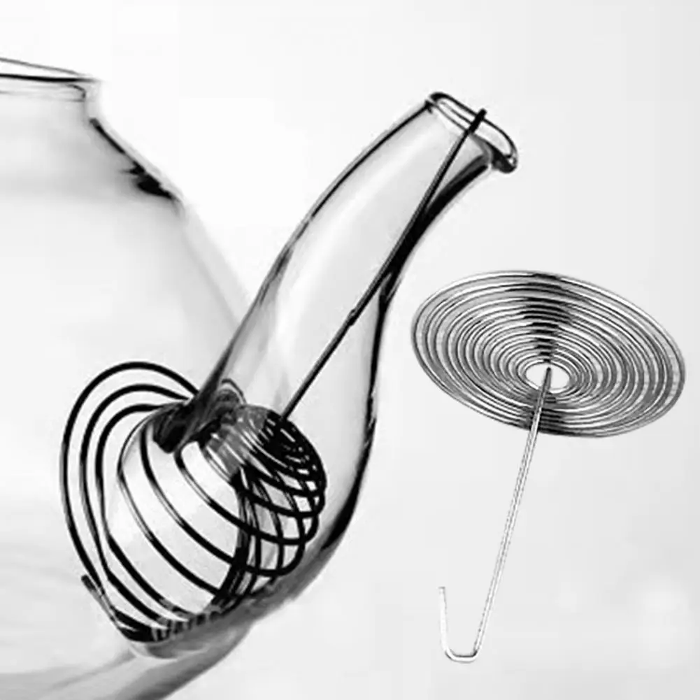 10Pcs Stainless Steel Teapot Filter Durable Replacement Kitchen Tool Teapot Nozzle Spring Strainer Teaware Accessory Tea Infuser