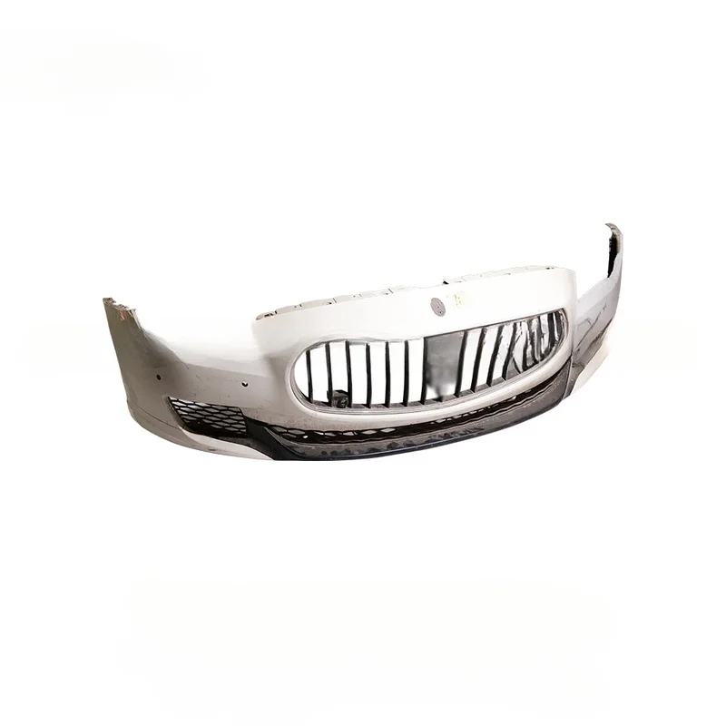 High Quality Front Bumper White Plastic Shockproof Auto Outer Replacement Stable Assembly Practical Matching Fitting