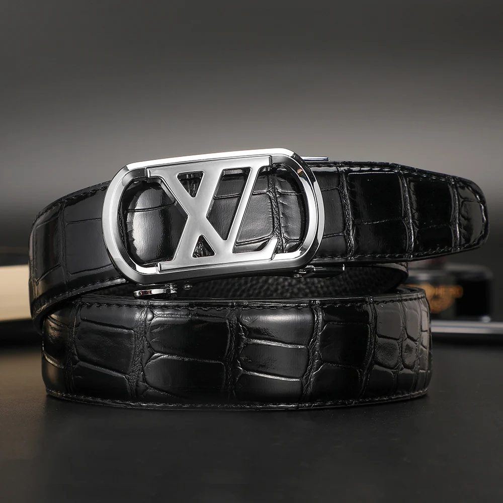 

2025 повседневный известный брендовый ремень 3,4 см, мужские ремни высшего качества из натуральной кожи, роскошный ремень, мужской металлический ремень с автоматической пряжкой