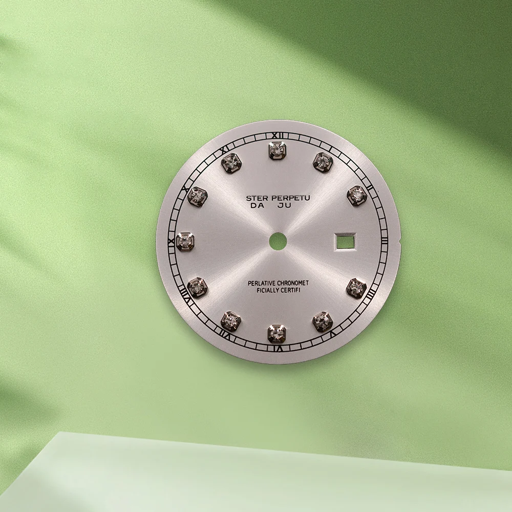 24.5 مللي متر S شعار الماس الهاتفي NH05 الطلب القهوة الملونة الهاتفي لا الأيدي صالح NH05 حركة لا مضيئة ساعة تعديل الملحقات