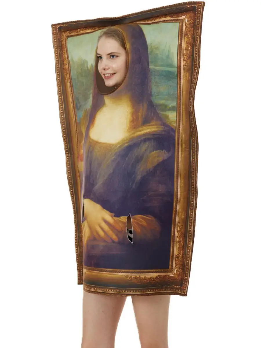 New loween Par Performance Costume Fun Prank Murals Clothing Campus Event Performance Jumpsuit Polyester Summer