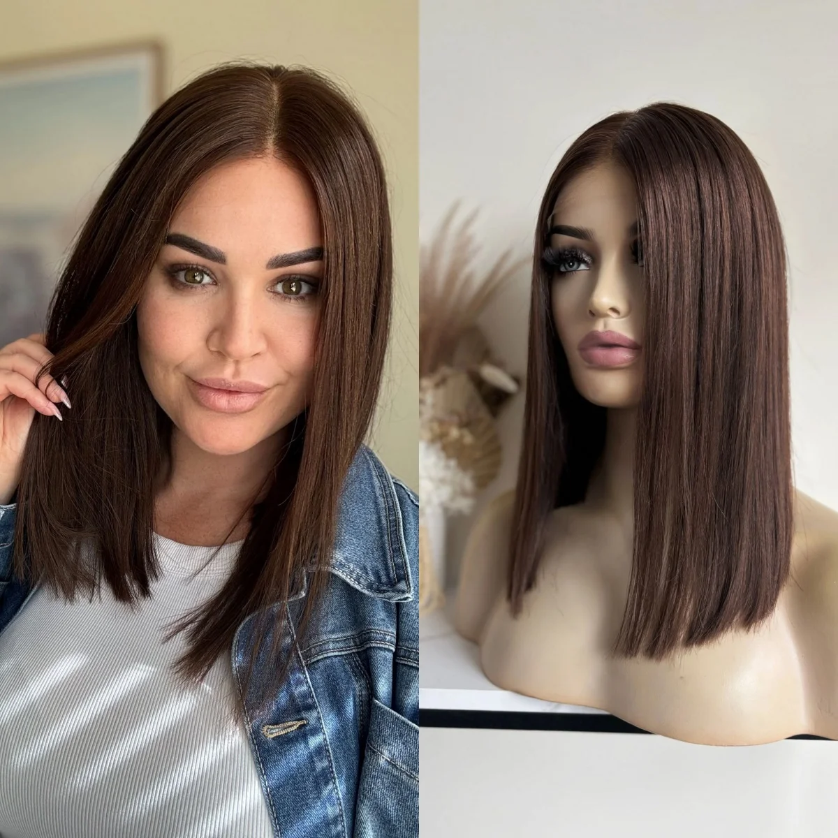 

Парик омбре шоколадно-коричневый 13*4 HD с прозрачной кружевной основой, прямой, натуральный, мягкий, без клея, для женщин, для повседневного использования и костюмированных образов