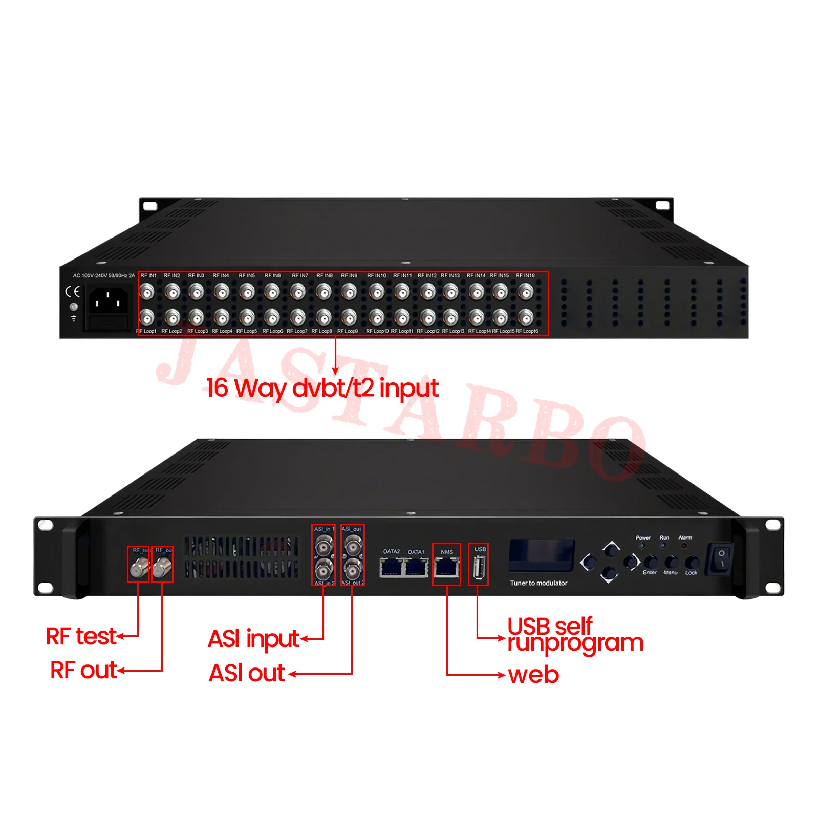 16 tunerów DVB-T/T2ATSC/ISDB-T) Wejście z modulatorem ASI do HD DVB-T/DVB-C Tuner 24-w-1 do RF