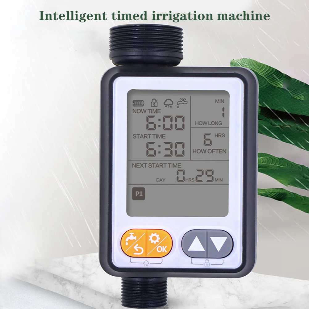 Water Sprinkler Timer For Garden Hose Irrigation Controller System Timer With 10 Separate Watering Programs Rain Sensing