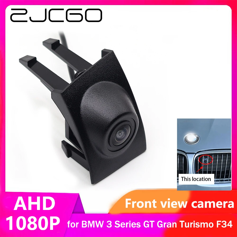 

ZJCGO AHD CVBS 1080P 170 ° Автомобильный логотип парковочная Передняя камера для BMW 3 серии GT Gran Туризм F34