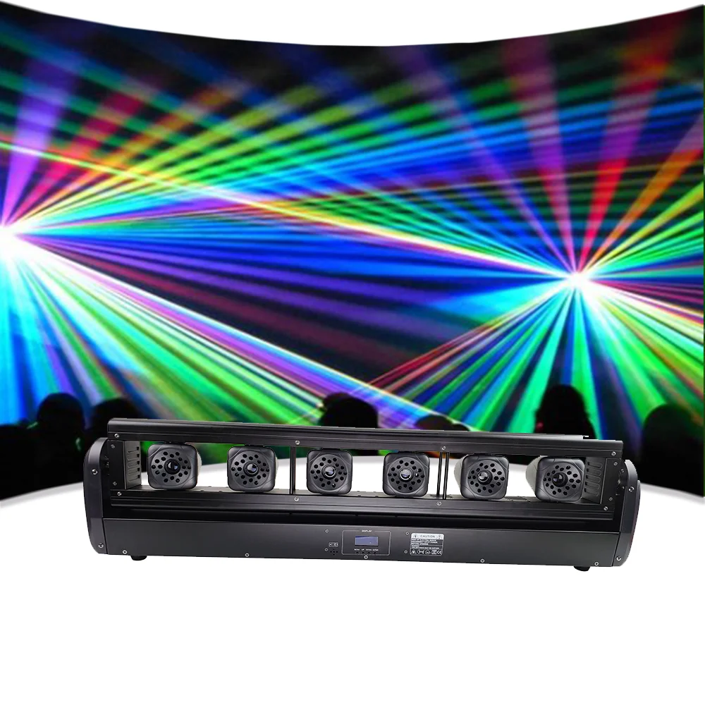 Yuer 12W RGB Moving Head beam Light Full color Indoor party DMX512 Auto Sound Control for DJ Club show Concert Stage lightin