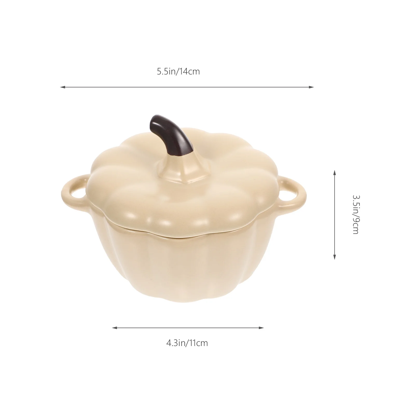 

Ceramic Pumpkin Soup Bowl Stew Pot Egg Steaming Kitchen Tableware Practical Gift Exquisite Design Pumpkin Soup Bowl