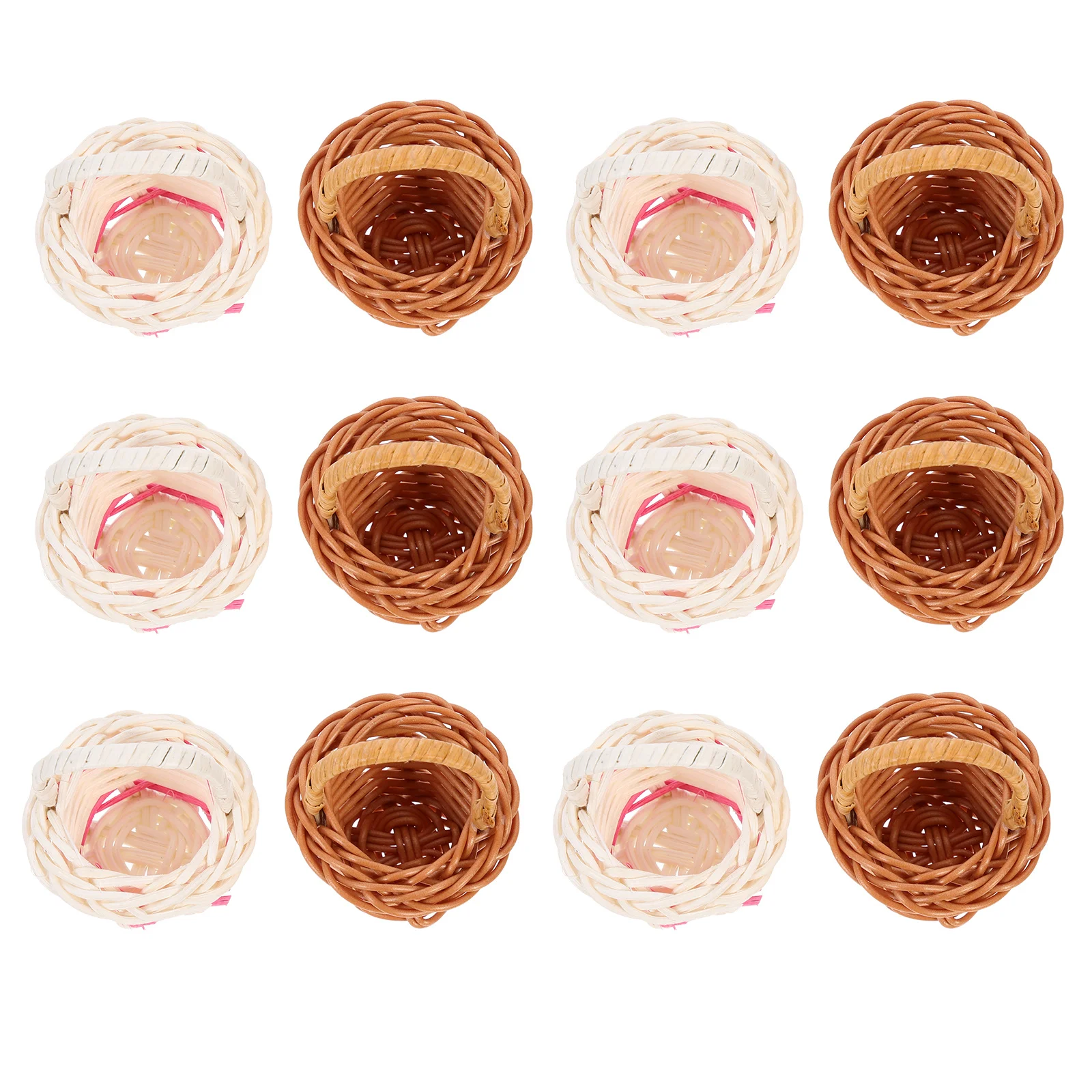

12Pcs Woven Baskets Small Candy Containers Rustic Mini Gift Holders Party Favor Boxes for Weddings Bridal Shower