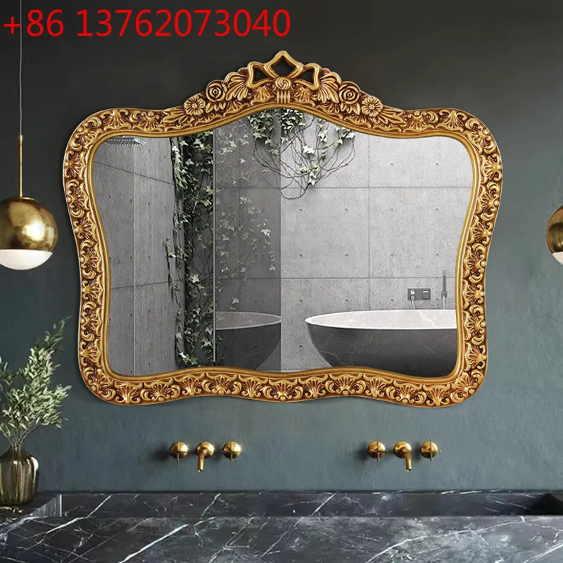 

Европейское зеркало для ванной комнаты в стиле ретро, модель короны, туалетный столик для спальни, зеркало для макияжа