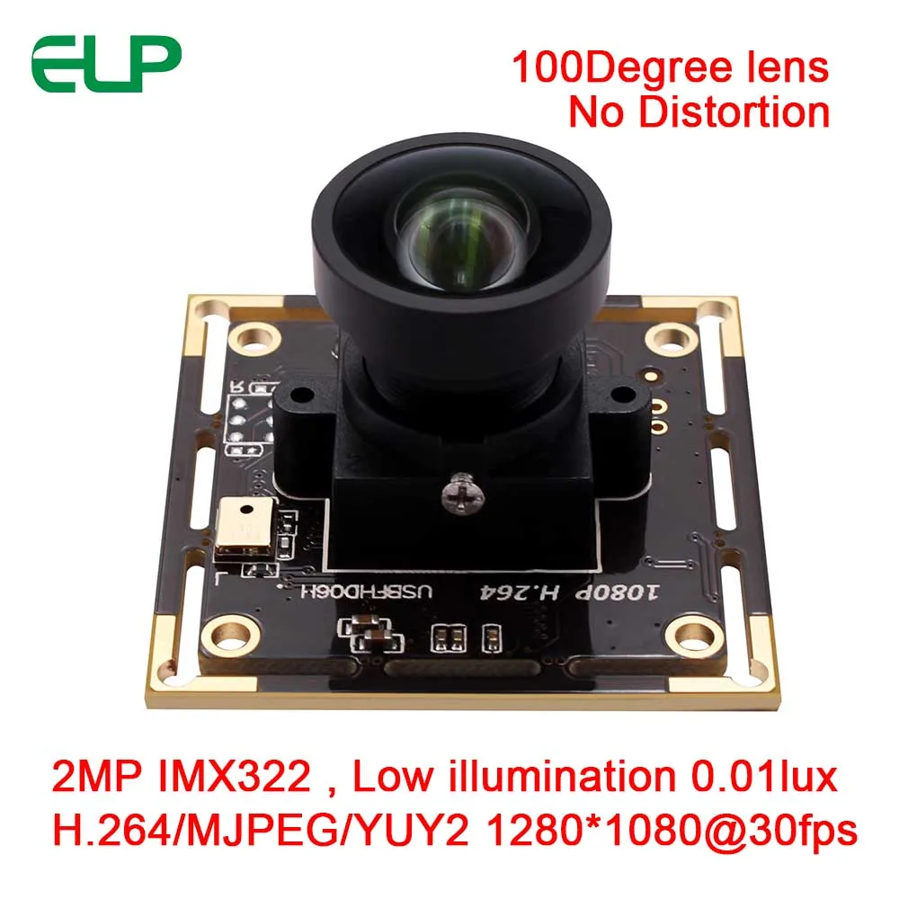 

ELP USB Camera Module HD 1080p Low Light Web Camera High Speed USB2.0 30fps Camera 2MP H.264 Encoding Mini USB Industrial Webcam