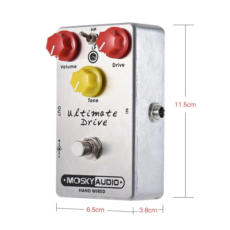 Mosky ULTIMATE Guitar Effect Pedal Ultimate Drive Overdrive Guitar Bass True Bypass Handmade Full Metal Shell True Bypass