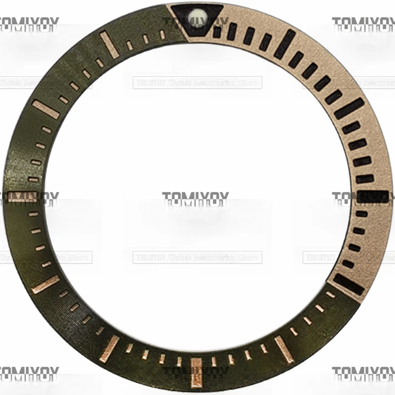 37.2MM Black Red Silver Blue Green Grey Aluminum Oblique Watch Bezel Insert Fit For SKX007 Mechanical Wristwatch