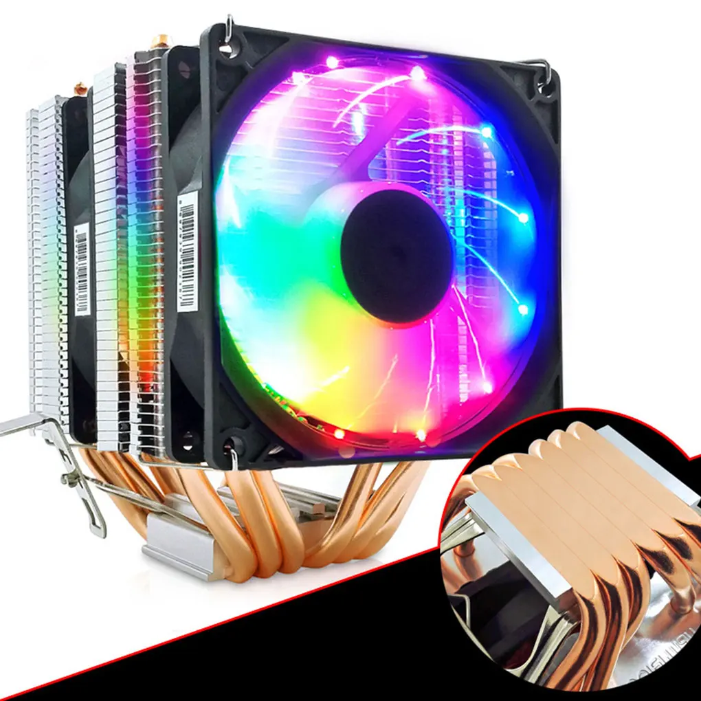 Heating Pipe CPU Cooler Cooling Fan Air-cooled Radiator High Wind Pressure