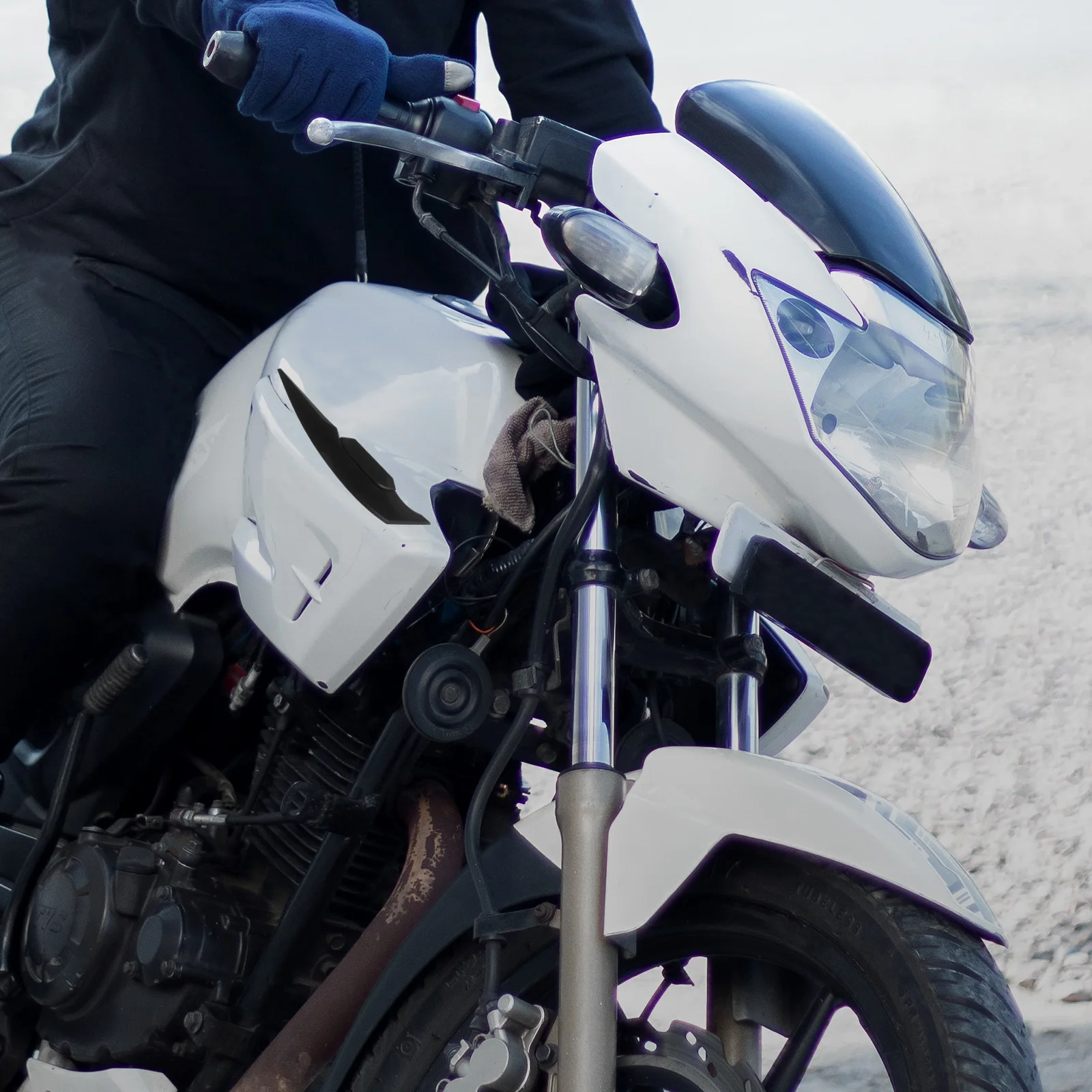 

1 Pair Motorcycle Side Spoiler Styling Fairing Windproof Stable Riding Motorbike Spoiler Wing Decorative Accessories For