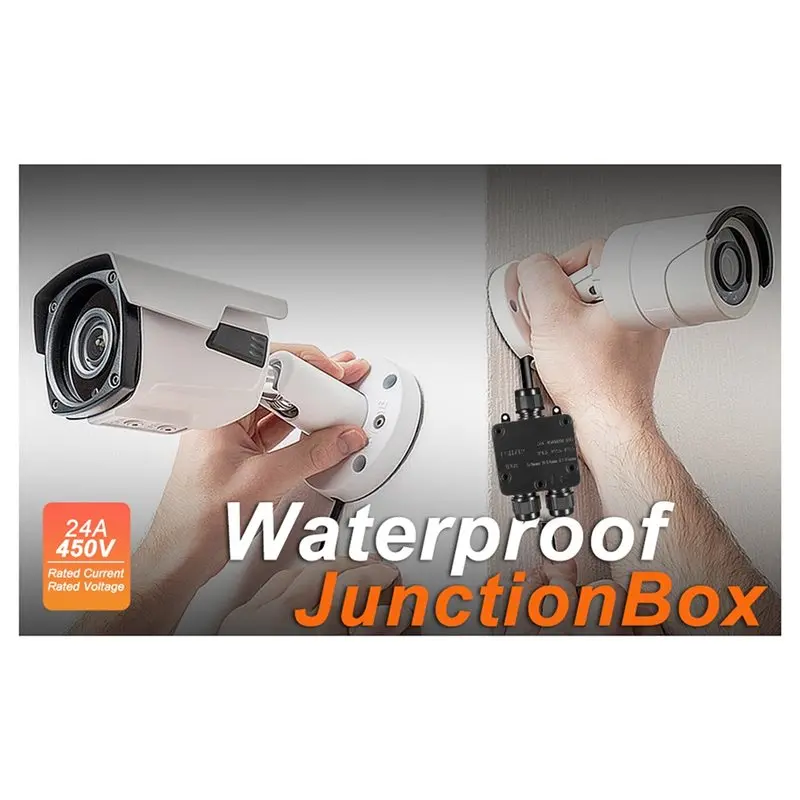 【ADORN】New For 4-15Mm Cable Compatible Y-Type Junction Box-IP68 Waterproof Outdoor Enclosure With Gland In 2Pcs Set-PA9 Model