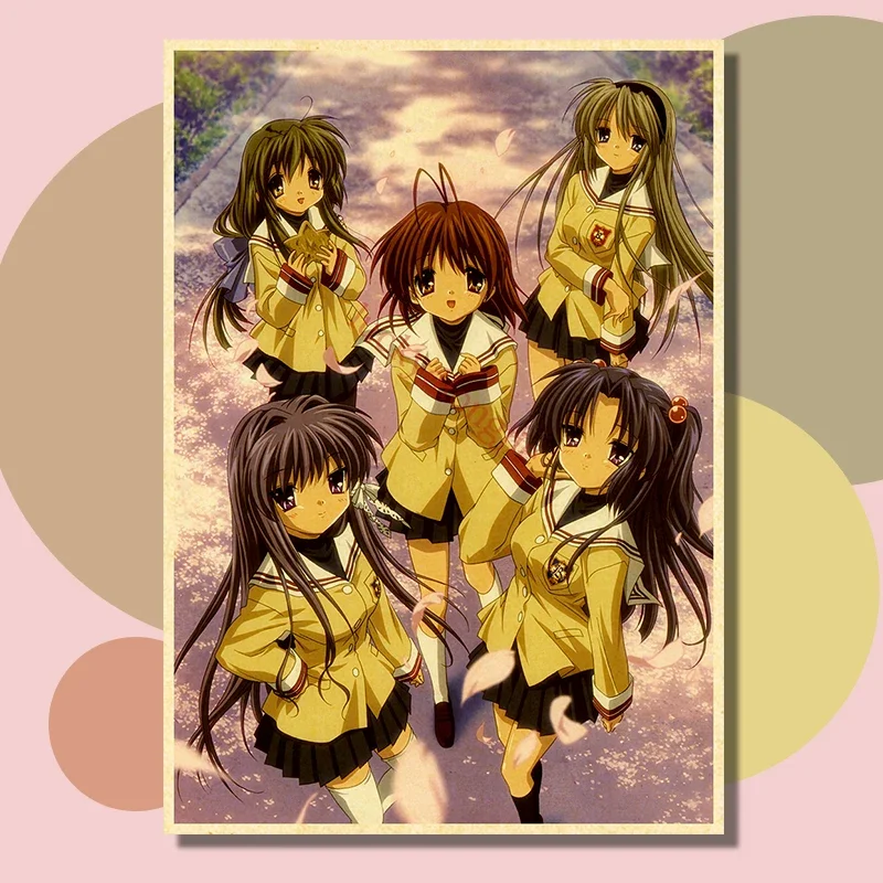 Anime Posters Clannad：After Story Poster Wall Printed Vintage Kraft Paper Home Living Room Wall Stickers Art Painting