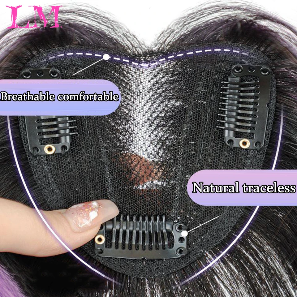 LM Wig Pieces For Women Symulowane włosy na głowie Naturalne i puszyste grzywki w kształcie ośmiu Lekkie i cienkie włosy