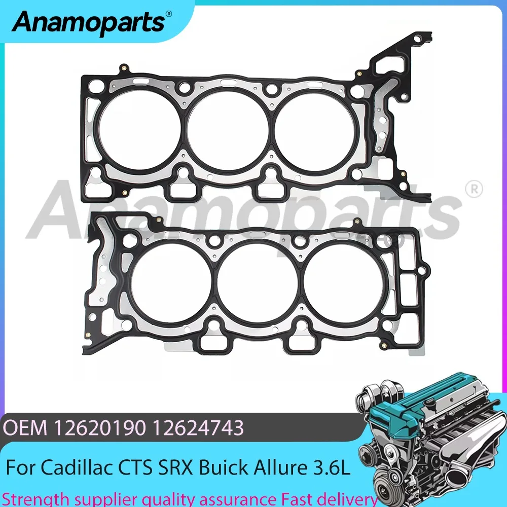 Juego de juntas de culata de piezas de motor compatibles con GAS 3.6L V6 para Cadillac CTS SRX STS Buick Allure LaCrosse Rendezvous LY7 LLT 3.6L 2004-2019