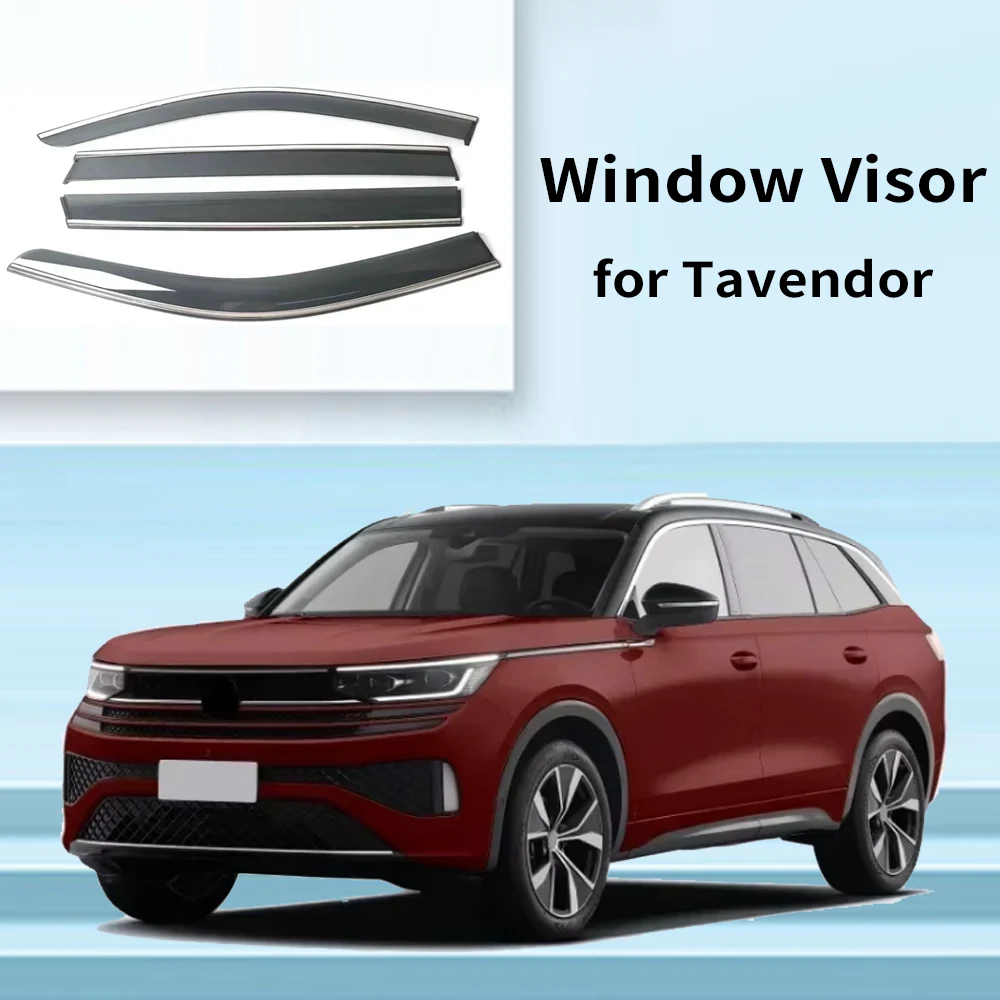 

Chrome Strips Rain Guards for Volkswagen Tavendor 2023 Window Visor Wind Deflectors Door Visor Vent Shades Ventvisor