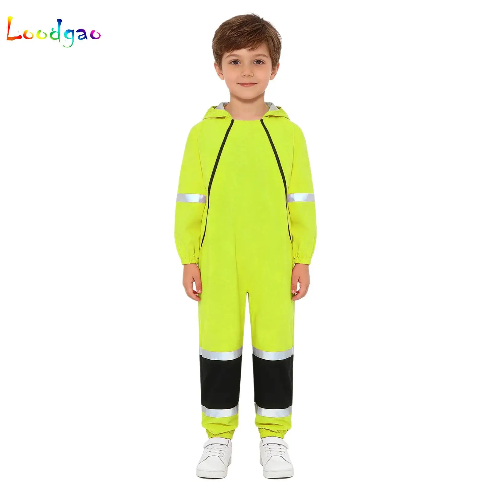 

Children's Spring Autumn Outdoor Overalls Windproof Waterproof Raincoat Kids' All-in-One Rain Suit for Outdoor Activities