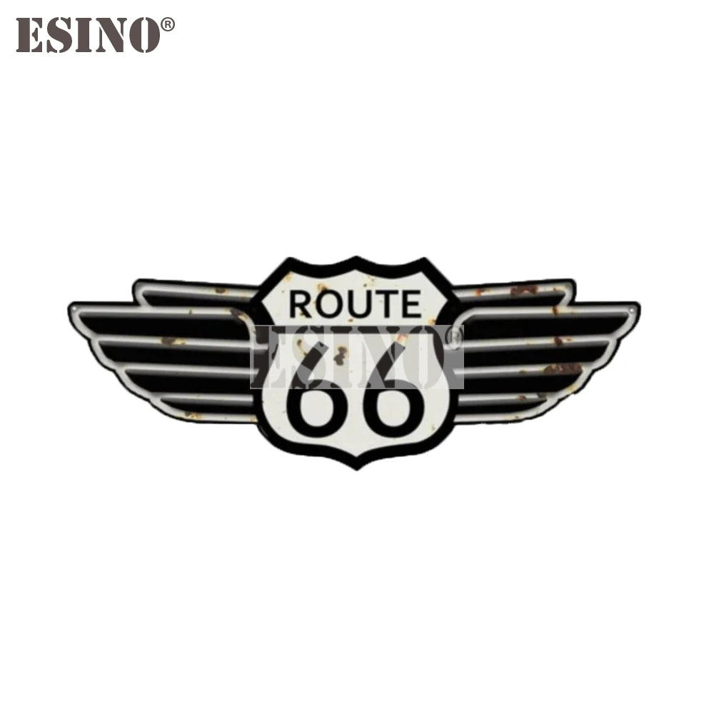 Car Styling Decorative Rat Rod US Highway Route 66 Adhesive Decal Cartoon PVC Waterproof Car Body Sticker Pattern Vinyl