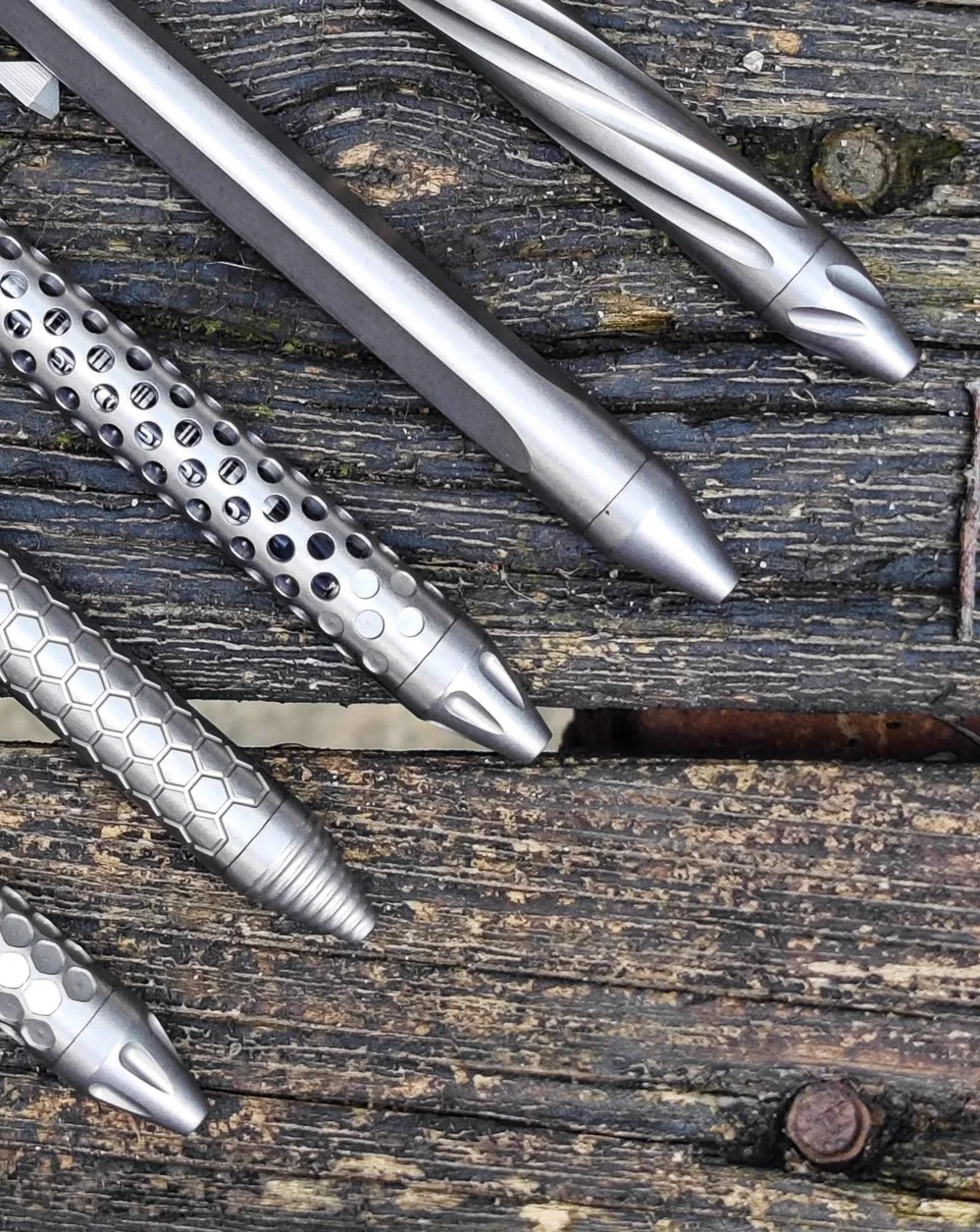 Imagem -02 - Cnc Usinado Titânio Edc Esferográfica Mecanismo de Parafuso de Tinta Canetas Táticas Acessórios Compatíveis com Strass Caneta pc