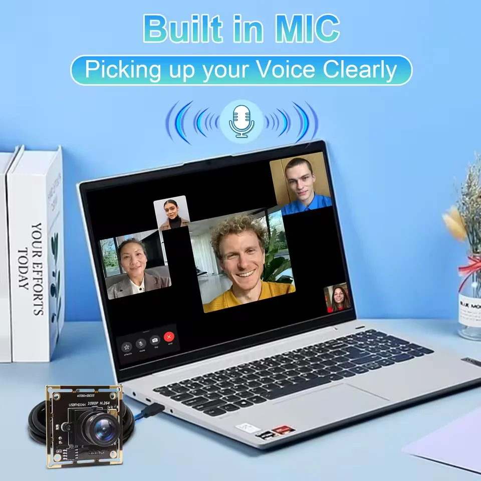

Модуль USB-камеры ELP 2 Мп 1920x1080 Full HD с бесплатным драйвером, H.264, 30 кадров/с, 1/3" CMOS AR0330, с микрофоном для видеоконференций
