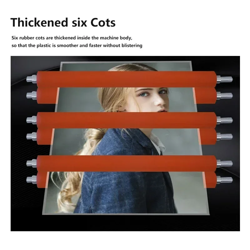 New Upgrade Photo Laminating Machine 6Rubber Rollers A3 Commercial Large Plastic Sealing Machine LM-3306T High-speed Plastic Mol