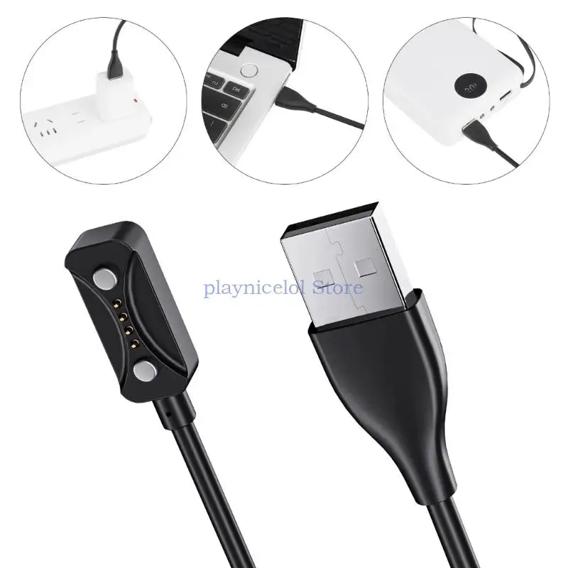Cáp Sạc USB Đế Sạc Phù Hợp Với 3 Dây Sạc Linh Hoạt Từ Tính Đen E8BA