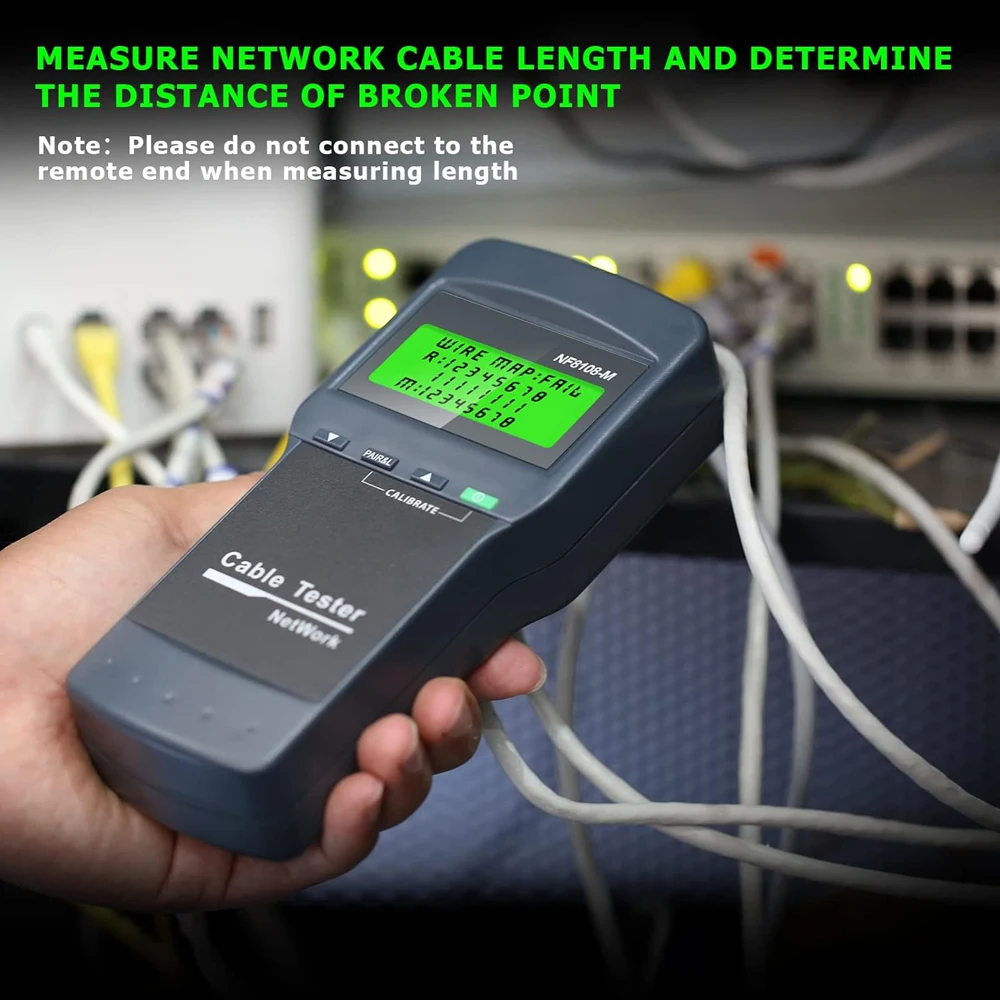 Noyafa NF-8108M Cable tracker Professional Network Cable Tester LCD Display Measure Length Wiremap Tester Network Tools