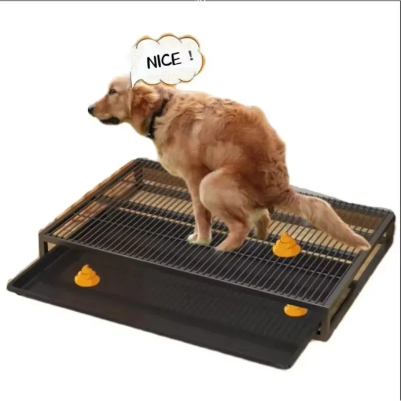 Wholesale Large Capacity Easy Cleaning Stainless Steel Indoor Potty Training Tray Pet Dog Toilet