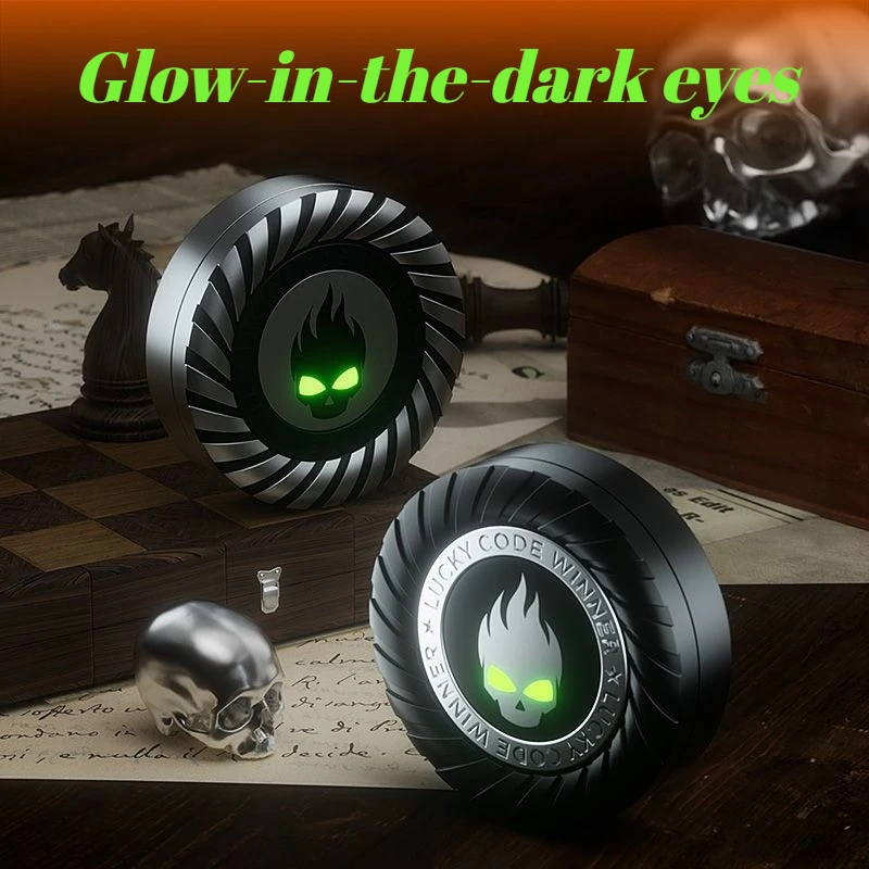 Little Devil EDC Metal Fidget Spinner Ratchet Button Stress-relieving Decompression Toy Fingertip Toy for Boys Adult Tool Toys