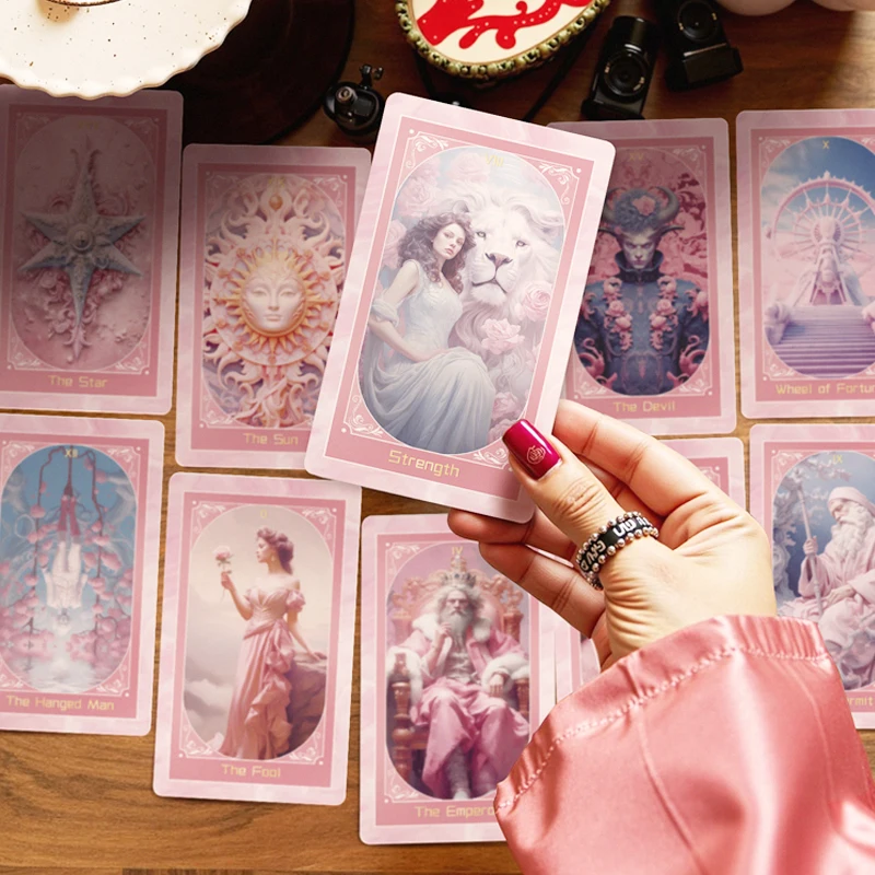 Beginner Tarot Rider Waite Oracles Deck Genuine Professional Original Pink Love Tarot Cards Spanish English Russian Women Gift