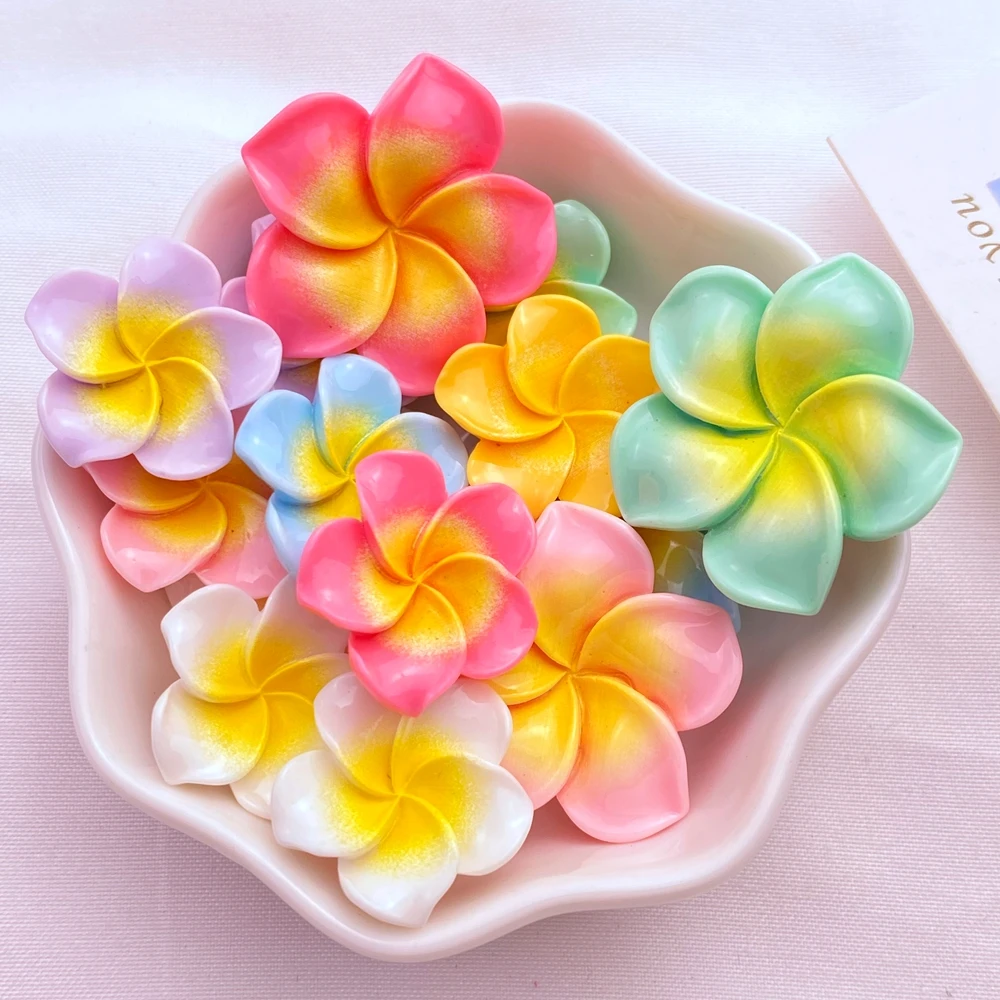 10Pcs New Cute Resin Mini Flower Series Flat Back Parts Embellishments For Hair Bows Accessories