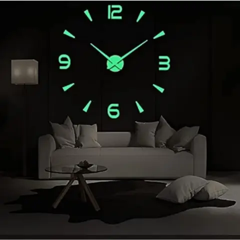 Simple LED wall clock with night light function, silent, modern decorative digital wall clock, DIY 3D digital wall clock