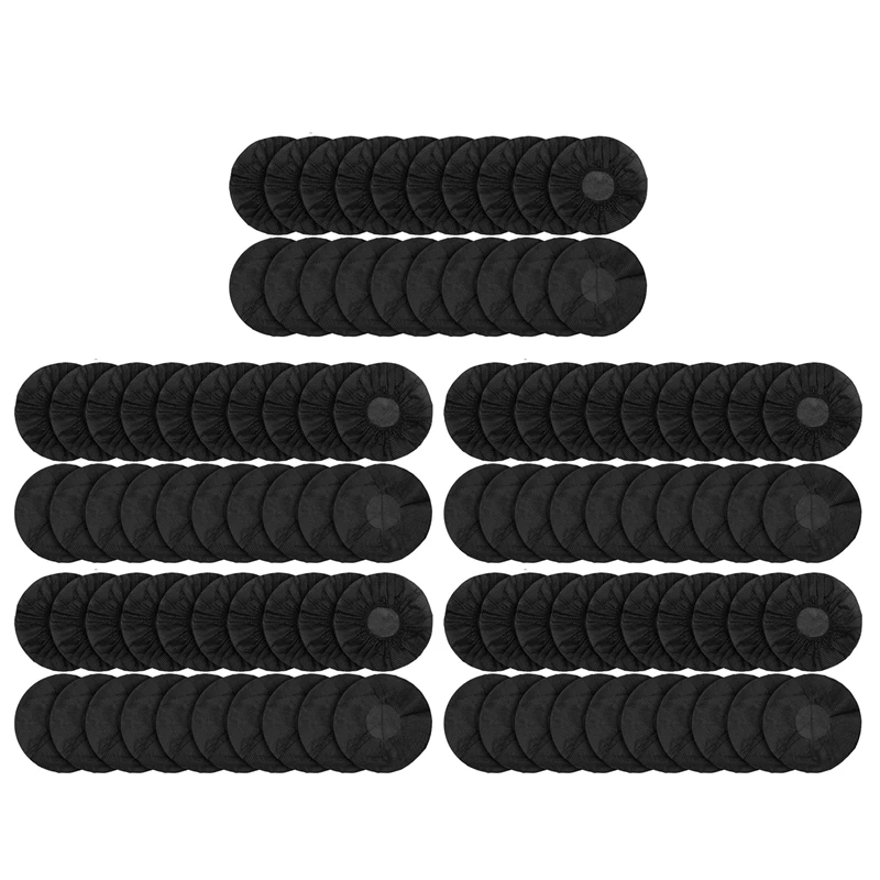 100Pcs/Set Gaming Cafe Disposable Headset Cover Non-Woven Headband Dustproof Sweatproof Headset Cover, Black Easy To Use