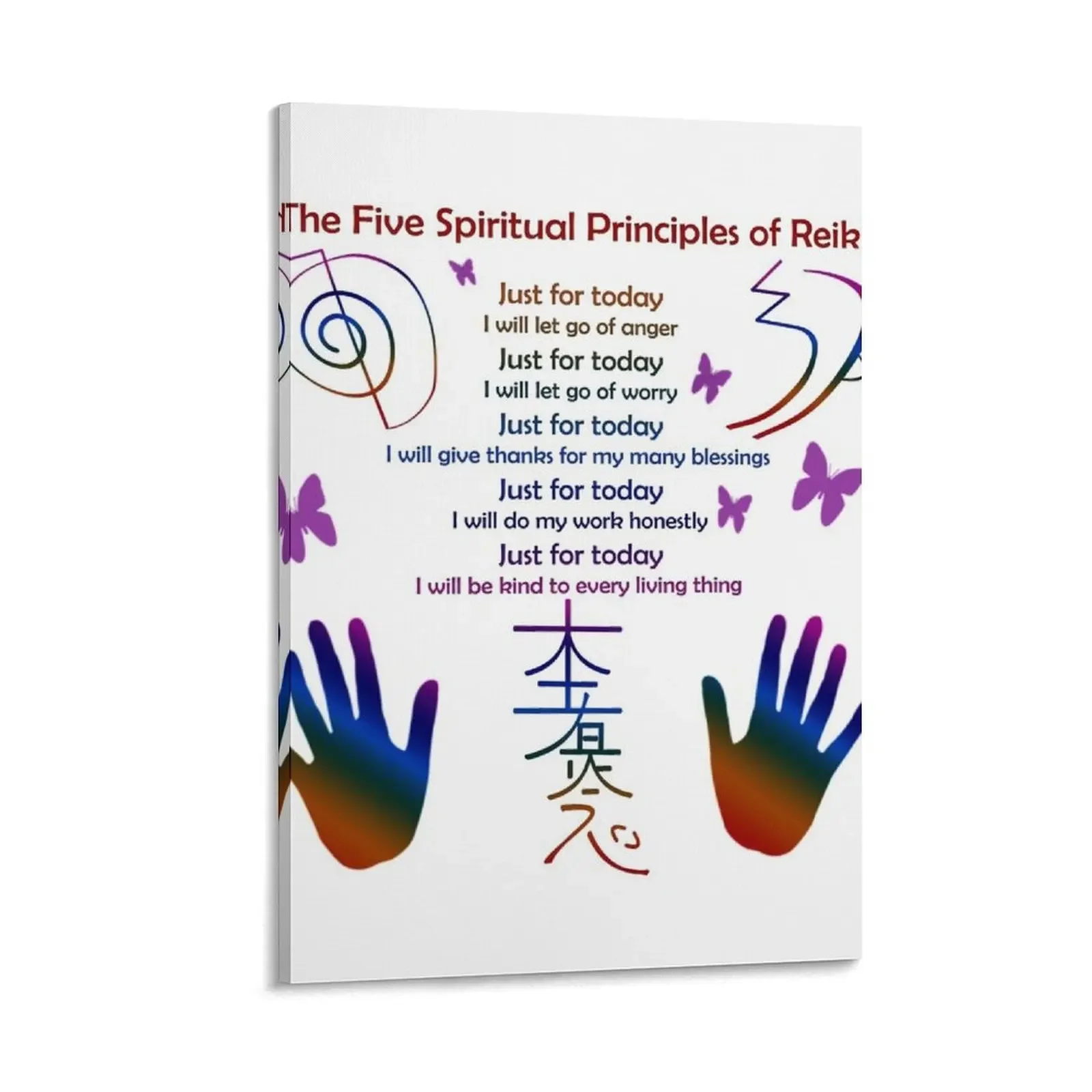 

The 5 Principles of Reiki Canvas Painting anime room decorations bedroom decor