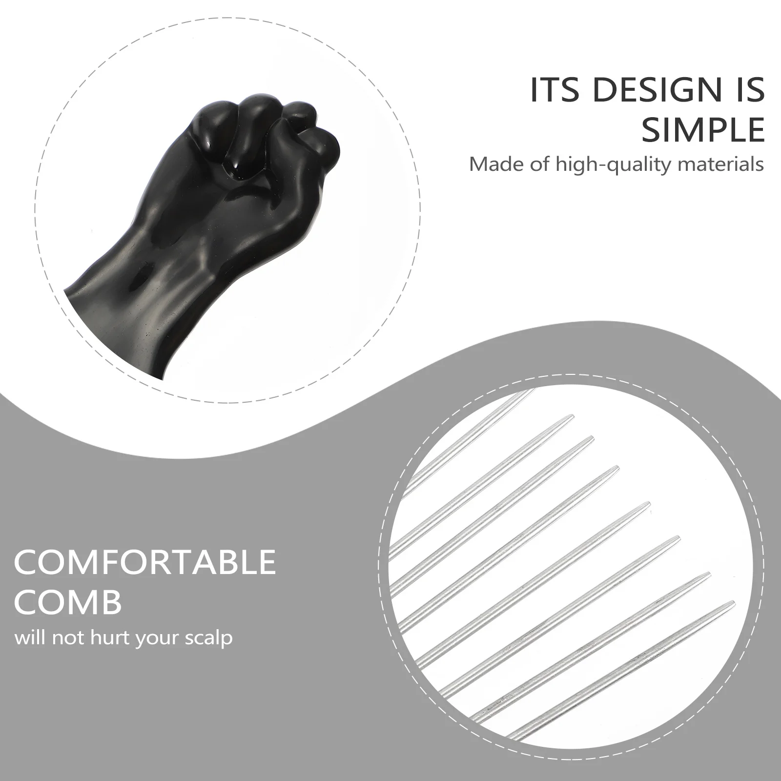 

Набор из 4 стальных расчесок для афро-причесок: распутывание, укладка кудрей и кос, инструмент для салонов красоты