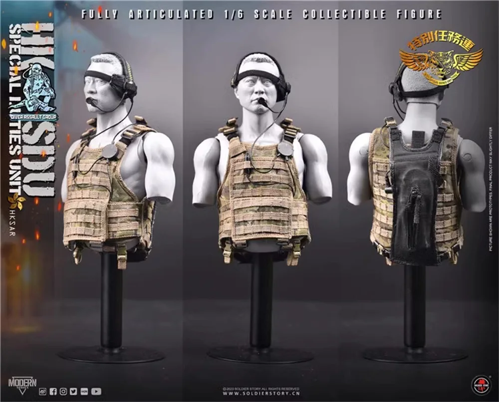 

1/6 Soldierstory SS131 HK Soldier Doll Special Mission Unit Water Diver Hang Chest Vest Bag Communication For Scene Component