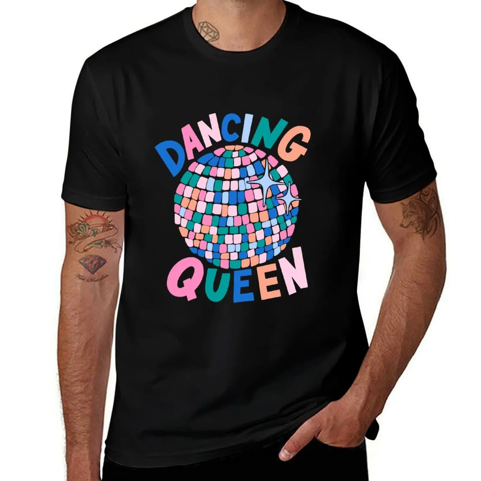 

Disco Ball Dancing Queen T-Shirt man t shirt graphic man t shirt heavy cotton printed t shirts for man T-Shirt
