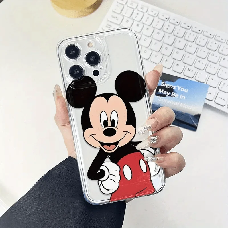 

Creative Cute Mickey Minnie Transparent Case For Samsung Galaxy S25 S24 S22 S23 Ultra Plus A53 A56 A35 A54 A34 A33 A15 A26 Cover