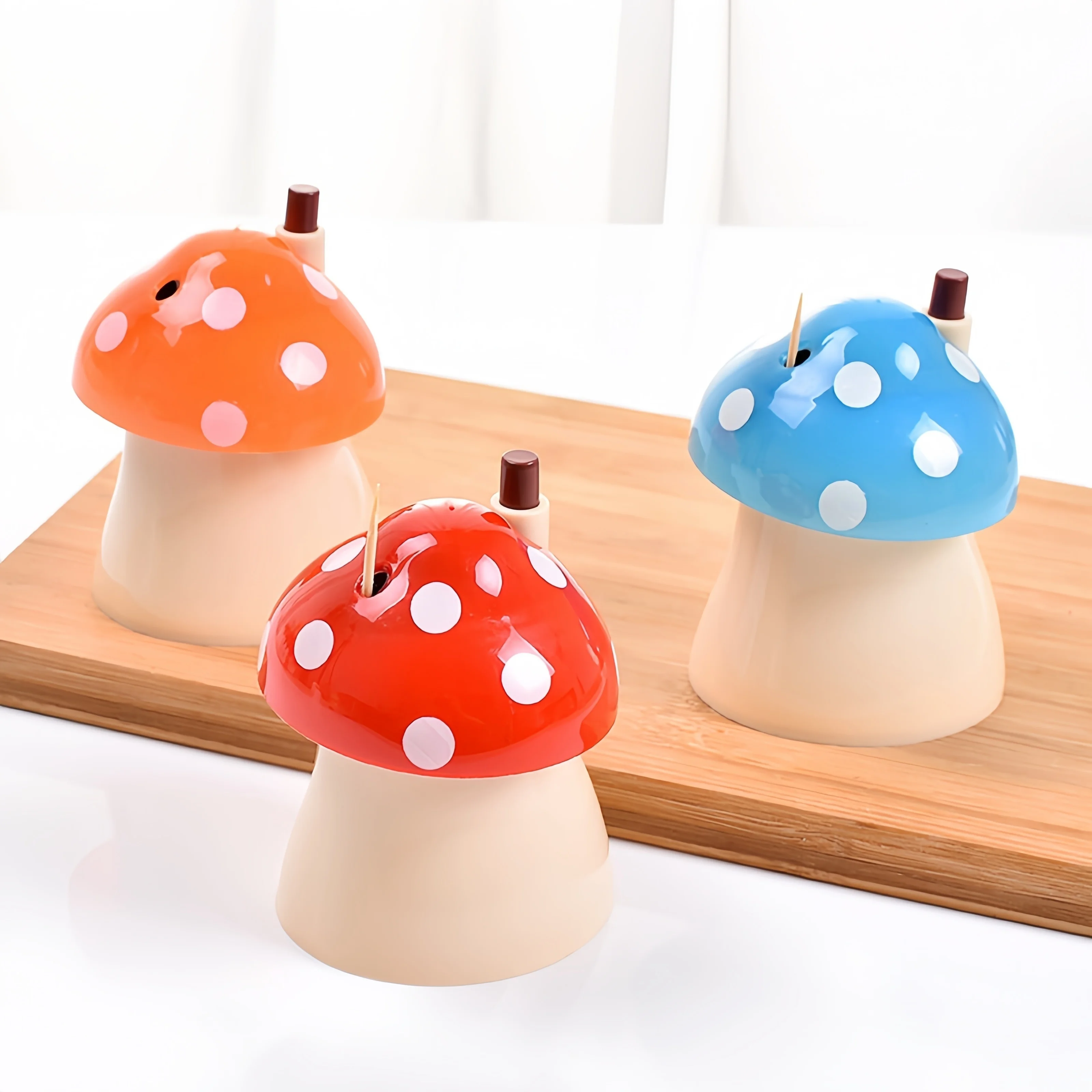 1pc Creative Mushroom-Shaped Pop-Up Toothpick Holder, Toothpick Stand